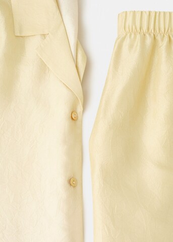 MANGO Pajama Shirt 'Habi' in Yellow