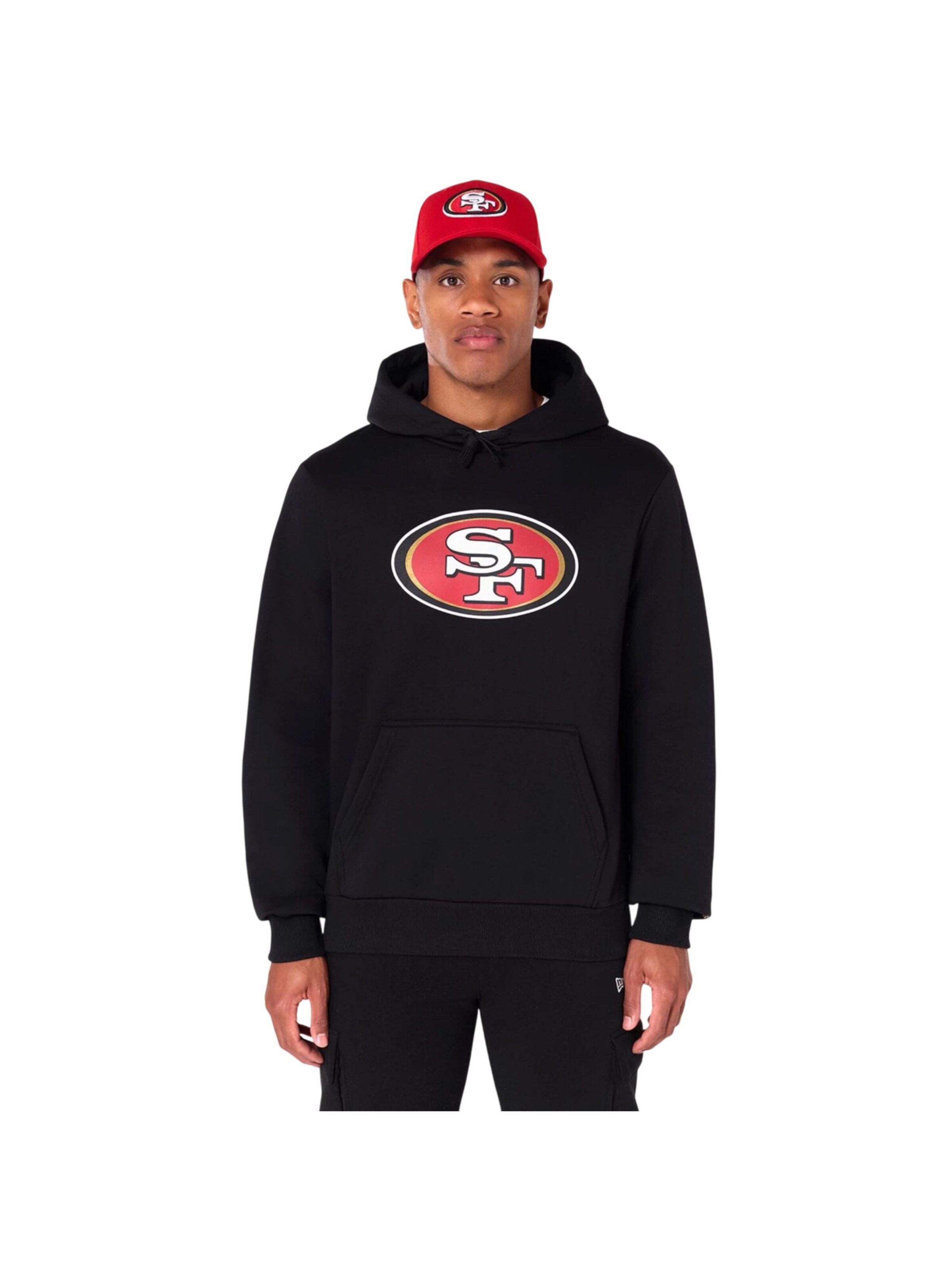 NEW ERA Sweatshirt 'NFL San Francisco 49ers Logo' in Black: front