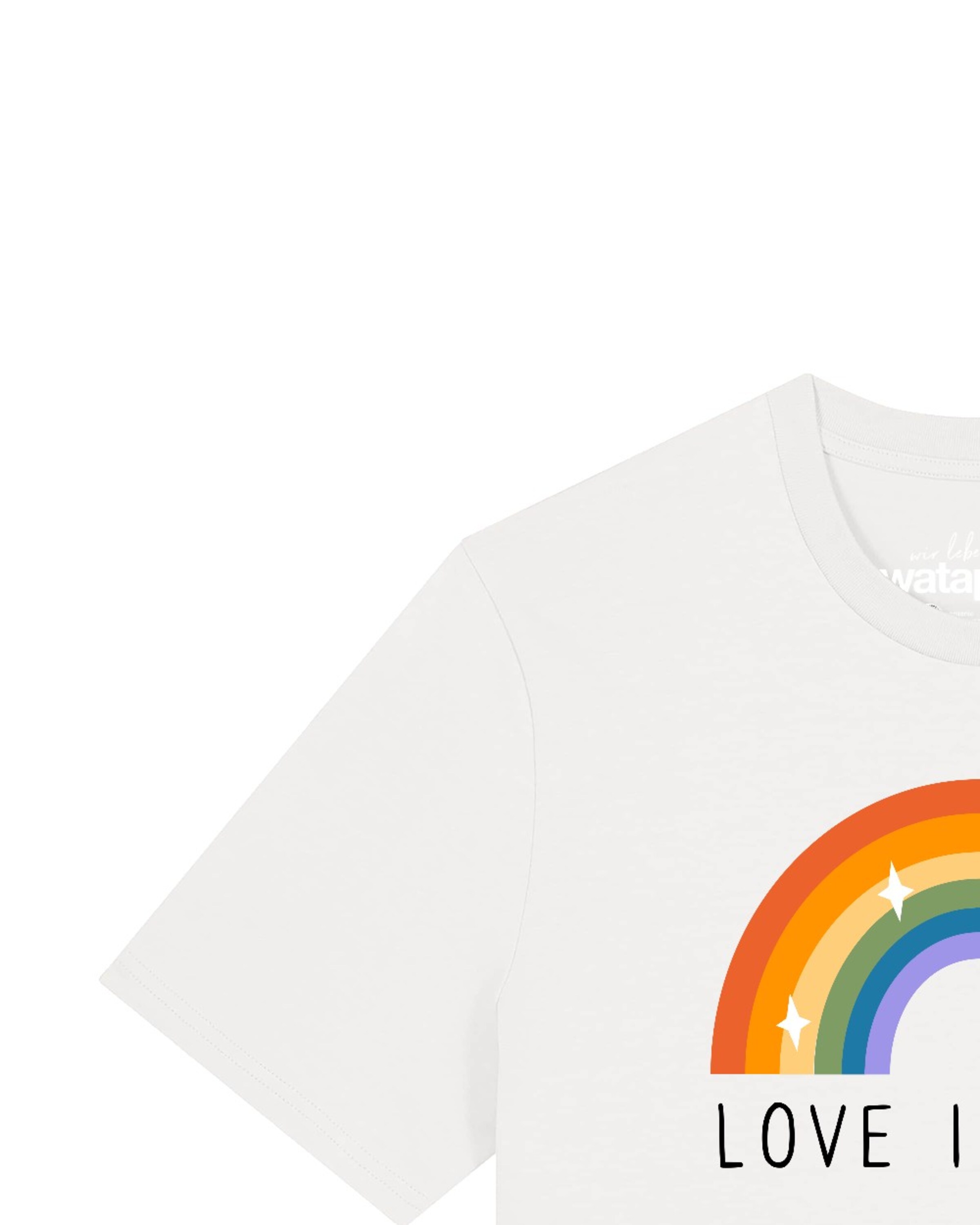 T-Shirt 'Love is Love' Watapparel en blanc