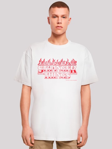 T-Shirt 'Stranger Things Netflix TV Series' F4NT4STIC en blanc : devant