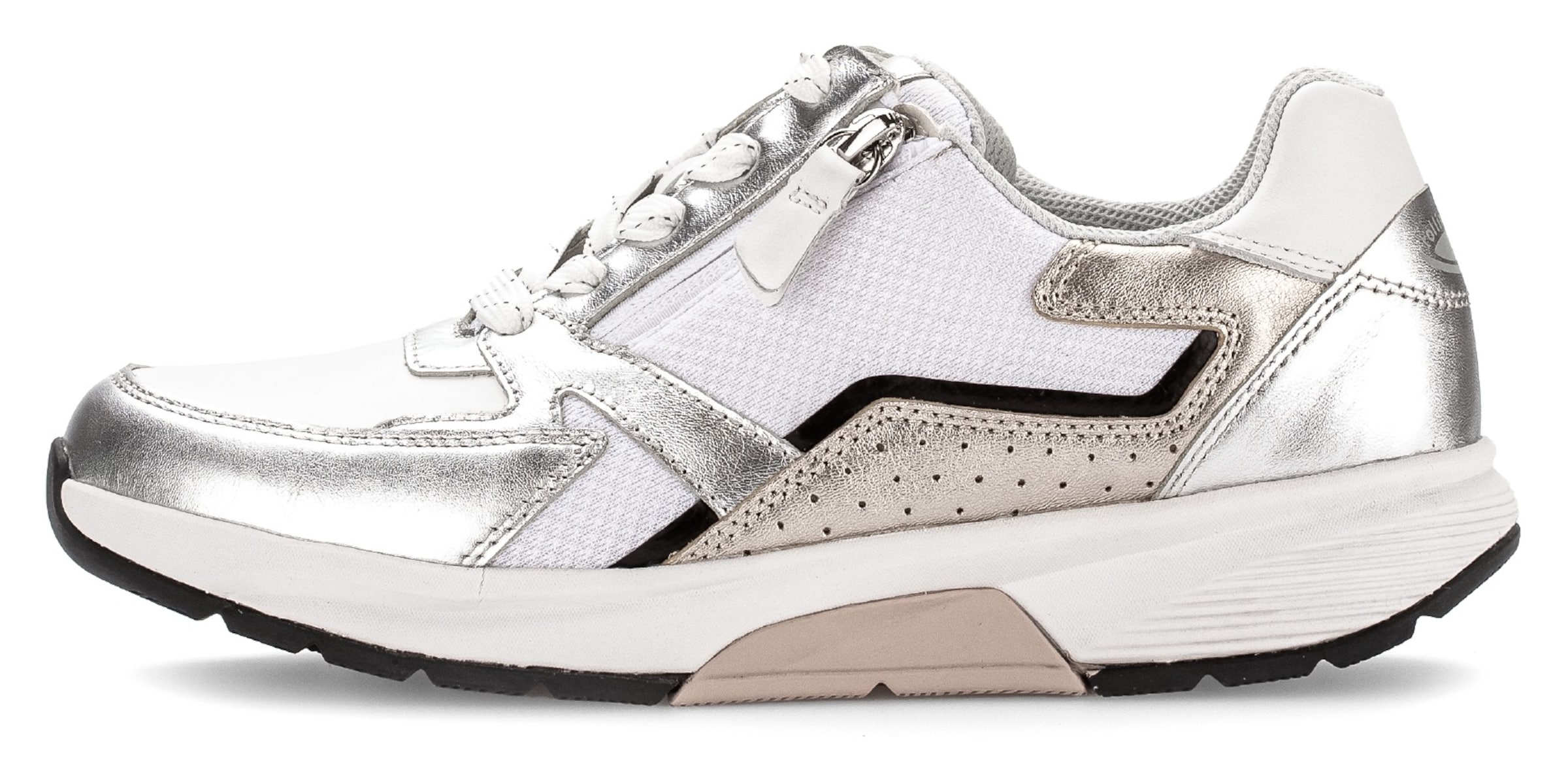 GABOR - Sapatilhas baixas em prata: frente