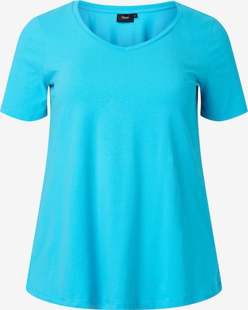 Zizzi Shirt in Blauw: voorkant