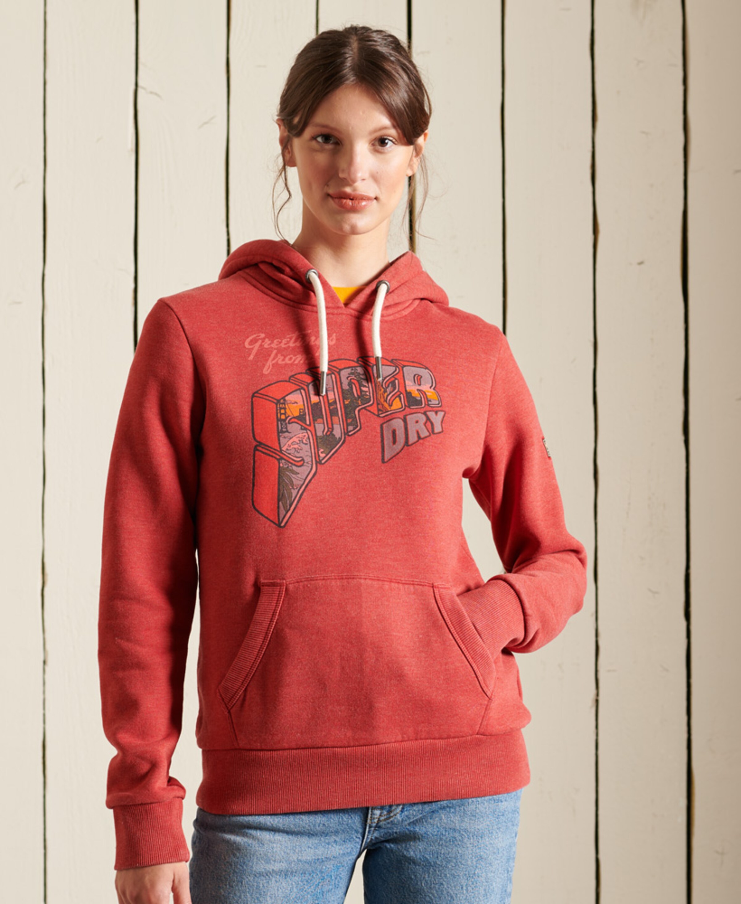 Frauen Große Größen Superdry Sweatshirt in Rot - AO08776