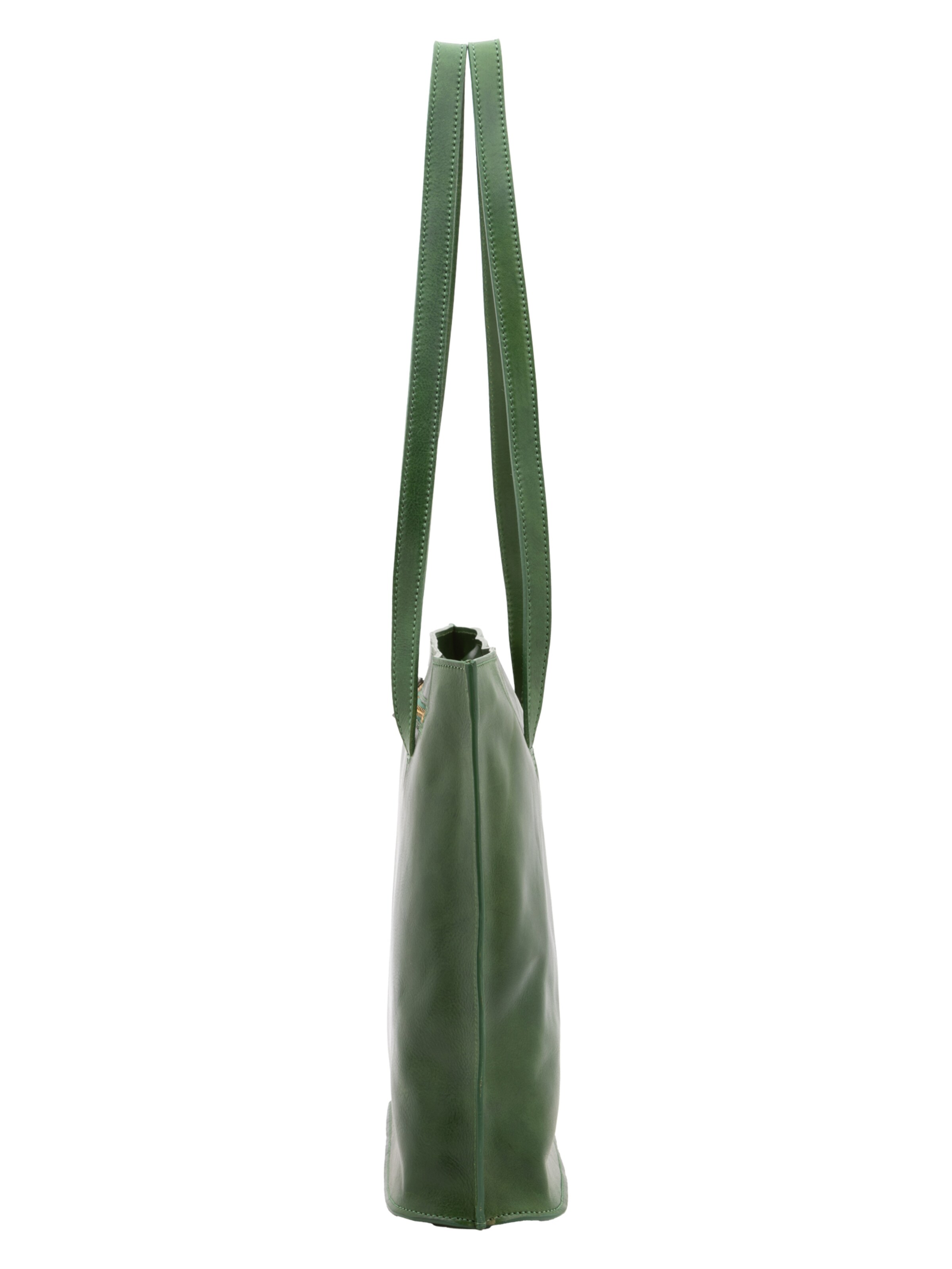 Borsa a spalla 'Borsa a Spalla Donna Pelle Vera Vacchetta - Chiusura Zip Made in Italy' di I Fratelli in verde