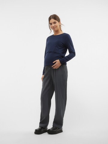 MAMALICIOUS Regular Trousers 'GWEN' in Grey