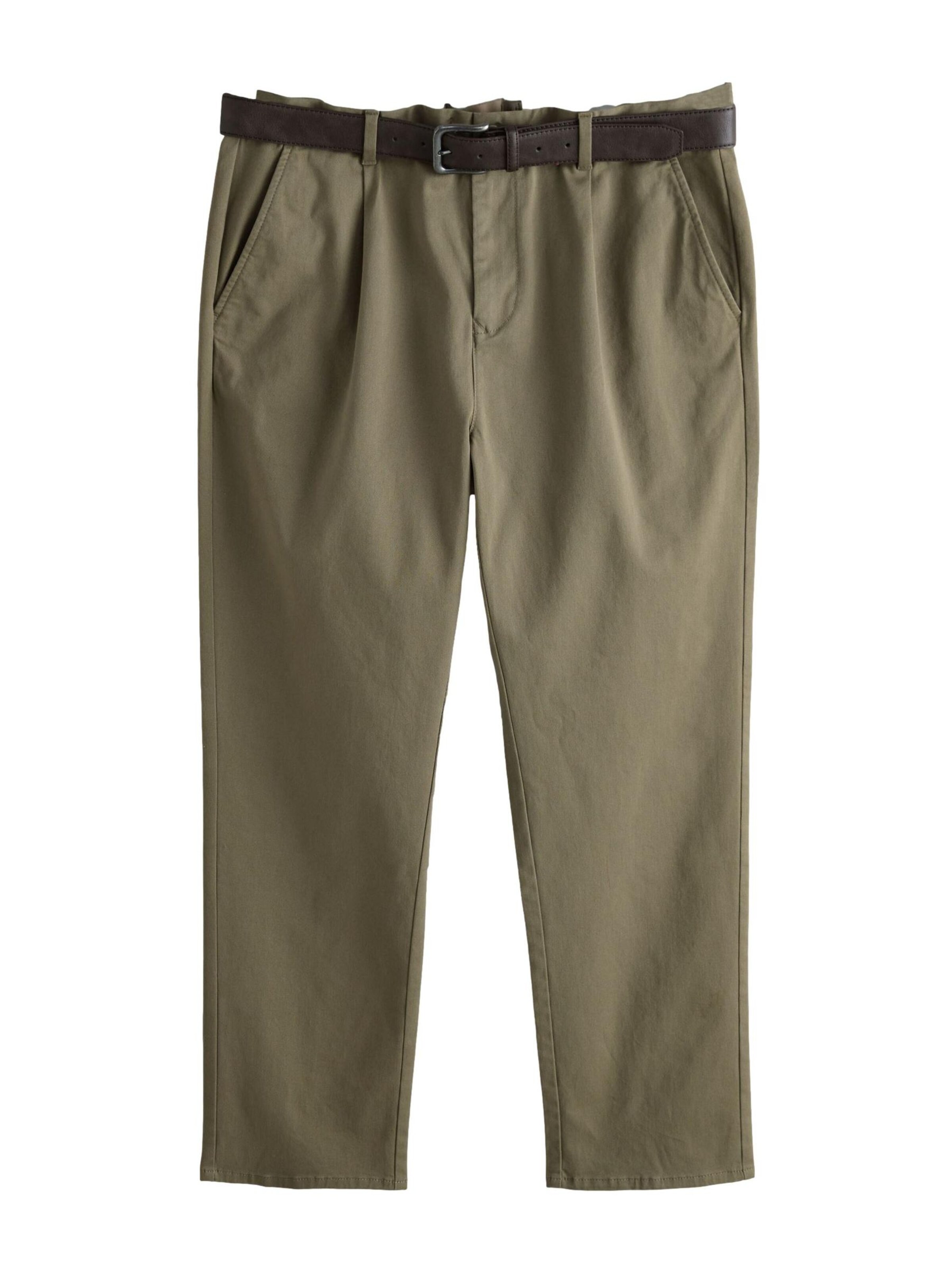 Nextregular Hlače s naborima - zelena boja: prednji dio