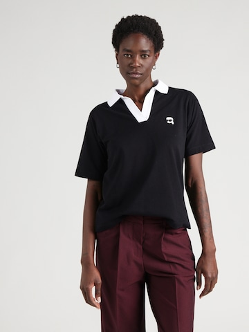 Karl Lagerfeld Koszulka 'IKON' w kolorze czarny: przód