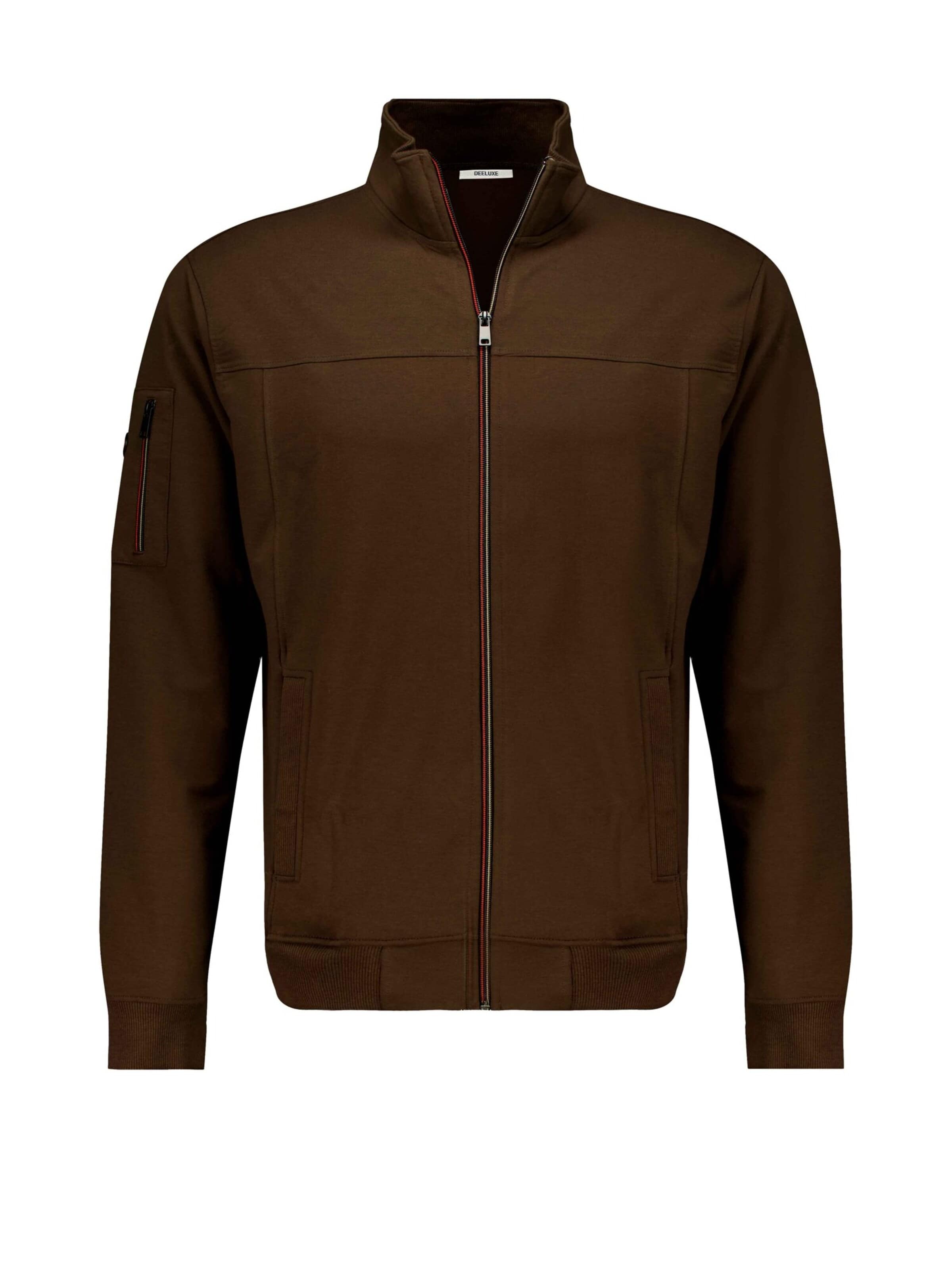 Veste de survêtement Deeluxe en marron : devant