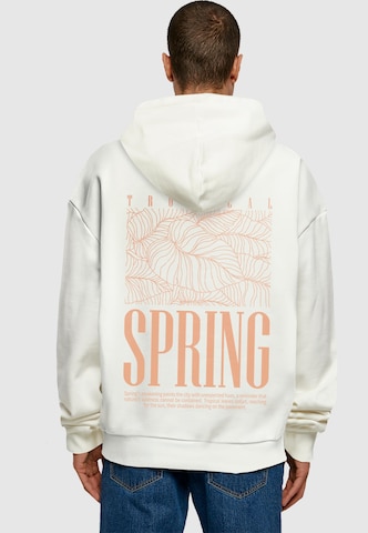 Merchcode Sweatshirt 'Tropical Spring' in Weiß: Vorderseite