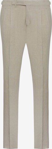 Boggi Milano Pleated Pants in Beige: front