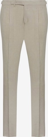 Boggi Milano Pleated Pants in Beige: front