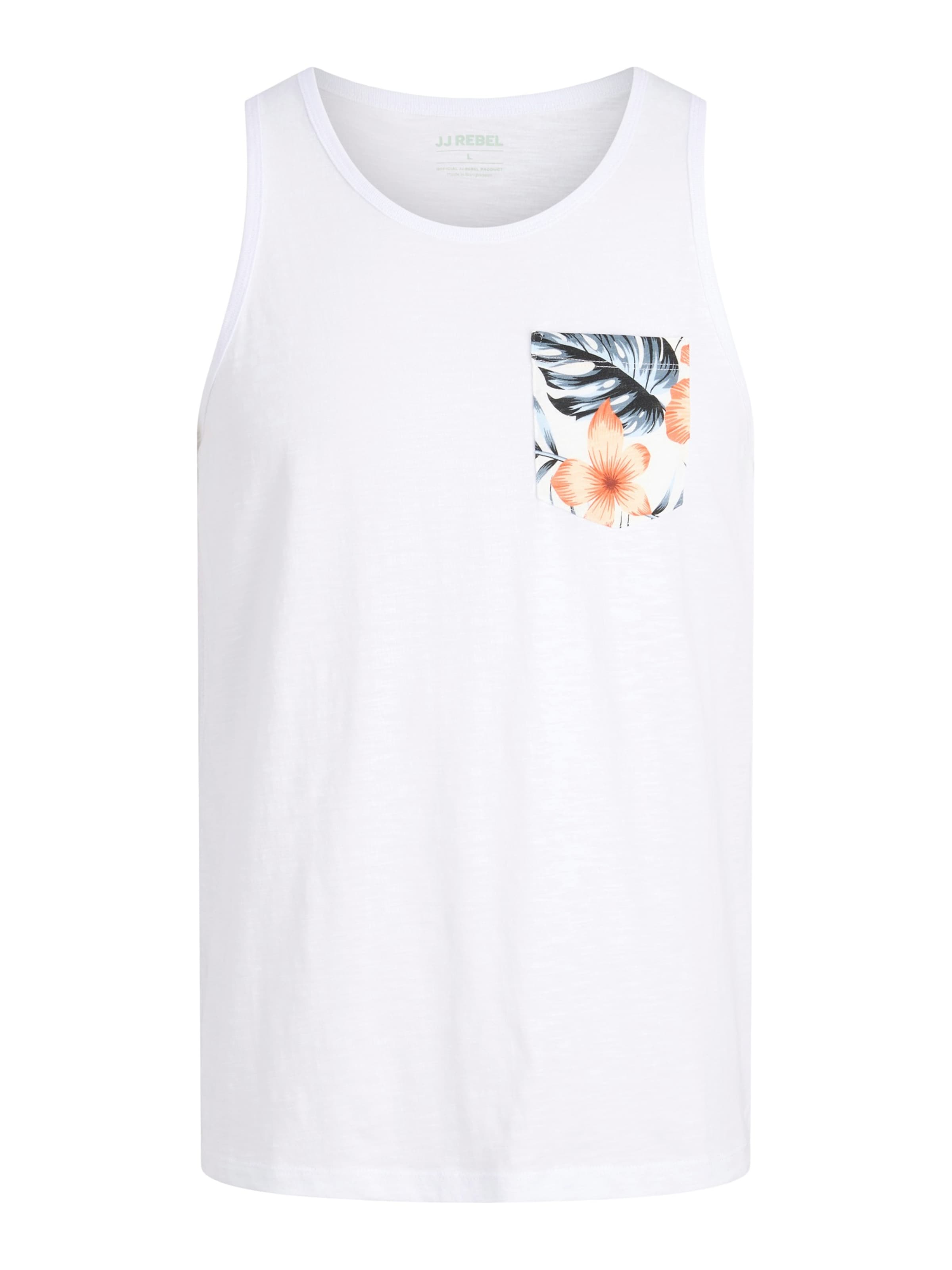 JJ Rebel Póló 'JREBRUSSEL FLOWER' - fehér: elől