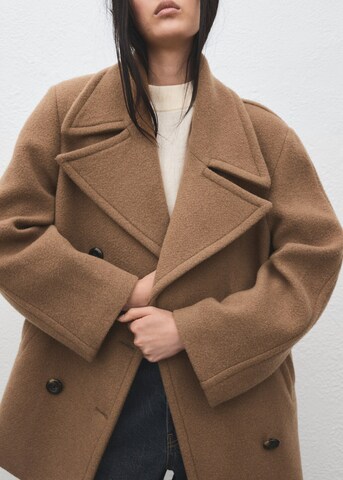 MANGO Between-Seasons Coat 'Font' in Brown