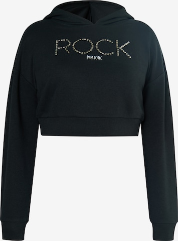 myMo ROCKSSweater majica - crna boja: prednji dio