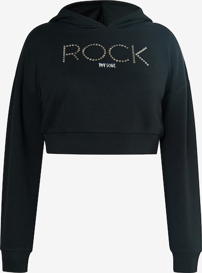 myMo ROCKS Μπλούζα φούτερ σε μαύρο / ασημί / λευκό, Άποψη προϊόντος