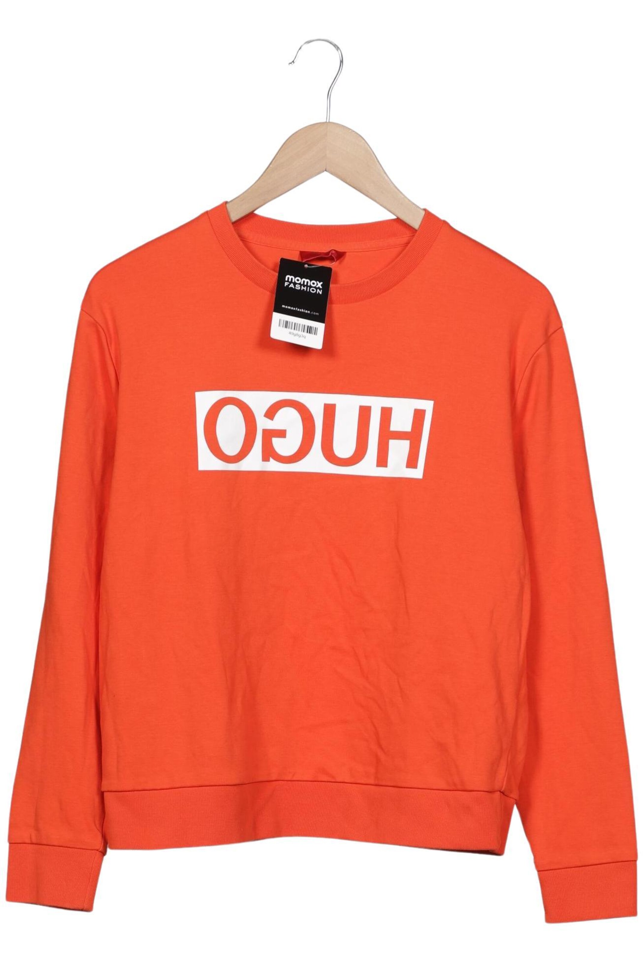 HUGO Sweatshirt & Zip-Up Hoodie in M in Orange: front