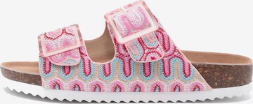 COLORS OF CALIFORNIA Mules in Pink: front