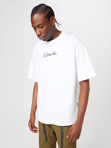 T-Shirt G-Star RAW en blanc : devant