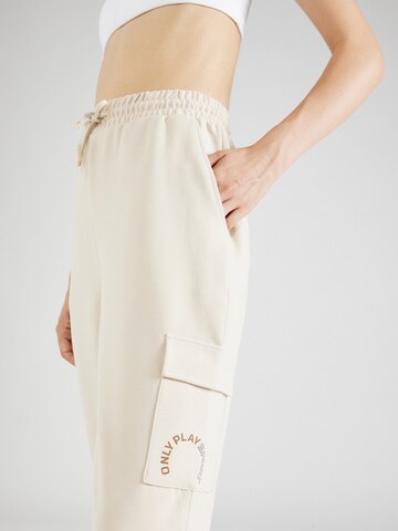 ONLY PLAY Tapered Workout Pants 'MINNA' in Beige
