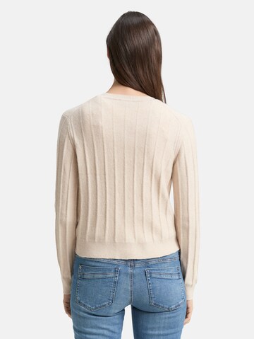 TOM TAILOR Strickjacke in Beige