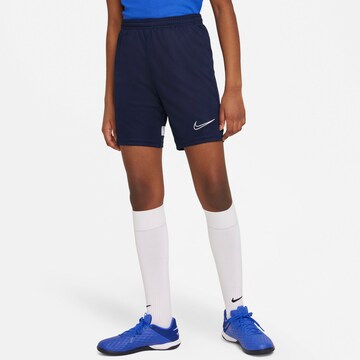 NIKEregular Sportske hlače 'Academy' - plava boja: prednji dio