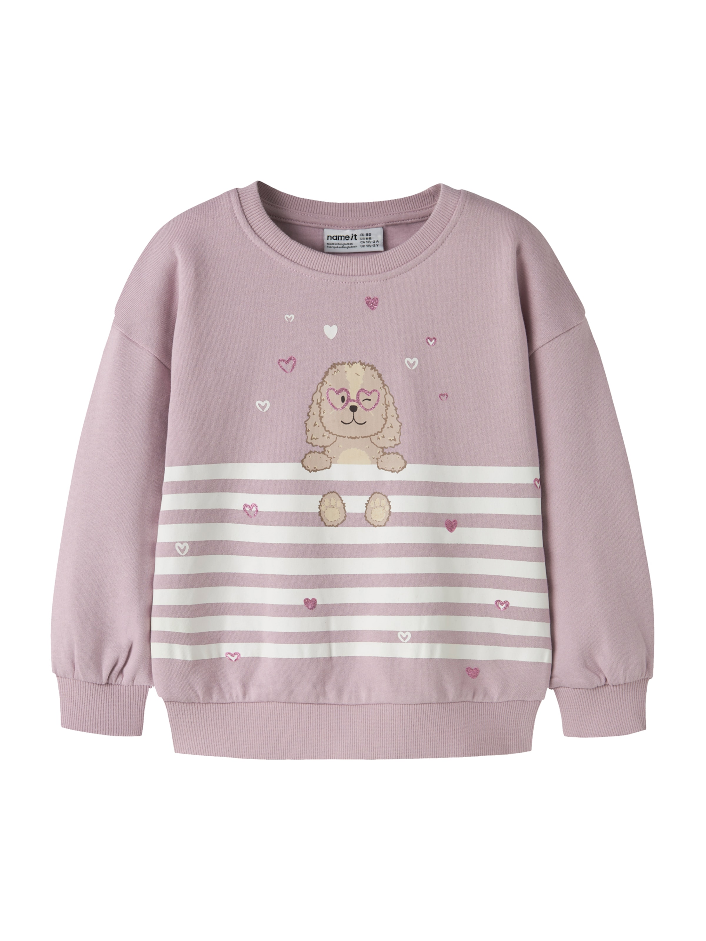 Sweat-shirt 'NMFVALONA' NAME IT en rose : devant