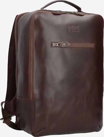 Buckle & Seam Backpack 'Leon ' in Brown