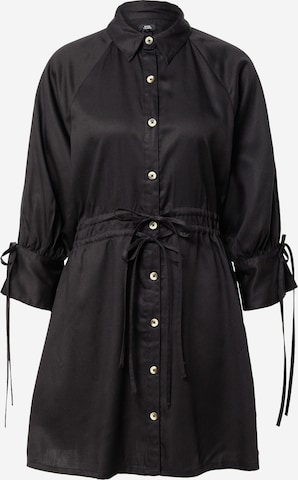 Robe-chemise River Island en noir : devant