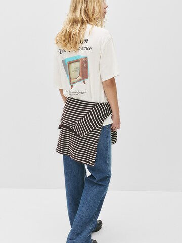 T-shirt 'TV' Pull&Bear en blanc : devant