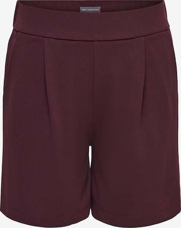Pantaloni con pieghe di ONLY Carmakoma in rosso: frontale