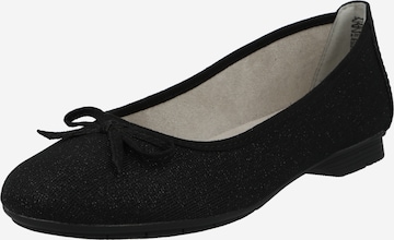 JANA Ballet Flats in Black: front