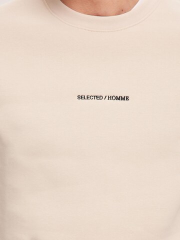 SELECTED HOMME Sweatshirt 'Hankie' in Beige