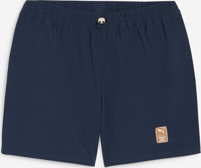 PUMA Pantalon de sport 'First Mile' en bleu marine / orange / blanc, Vue avec produit
