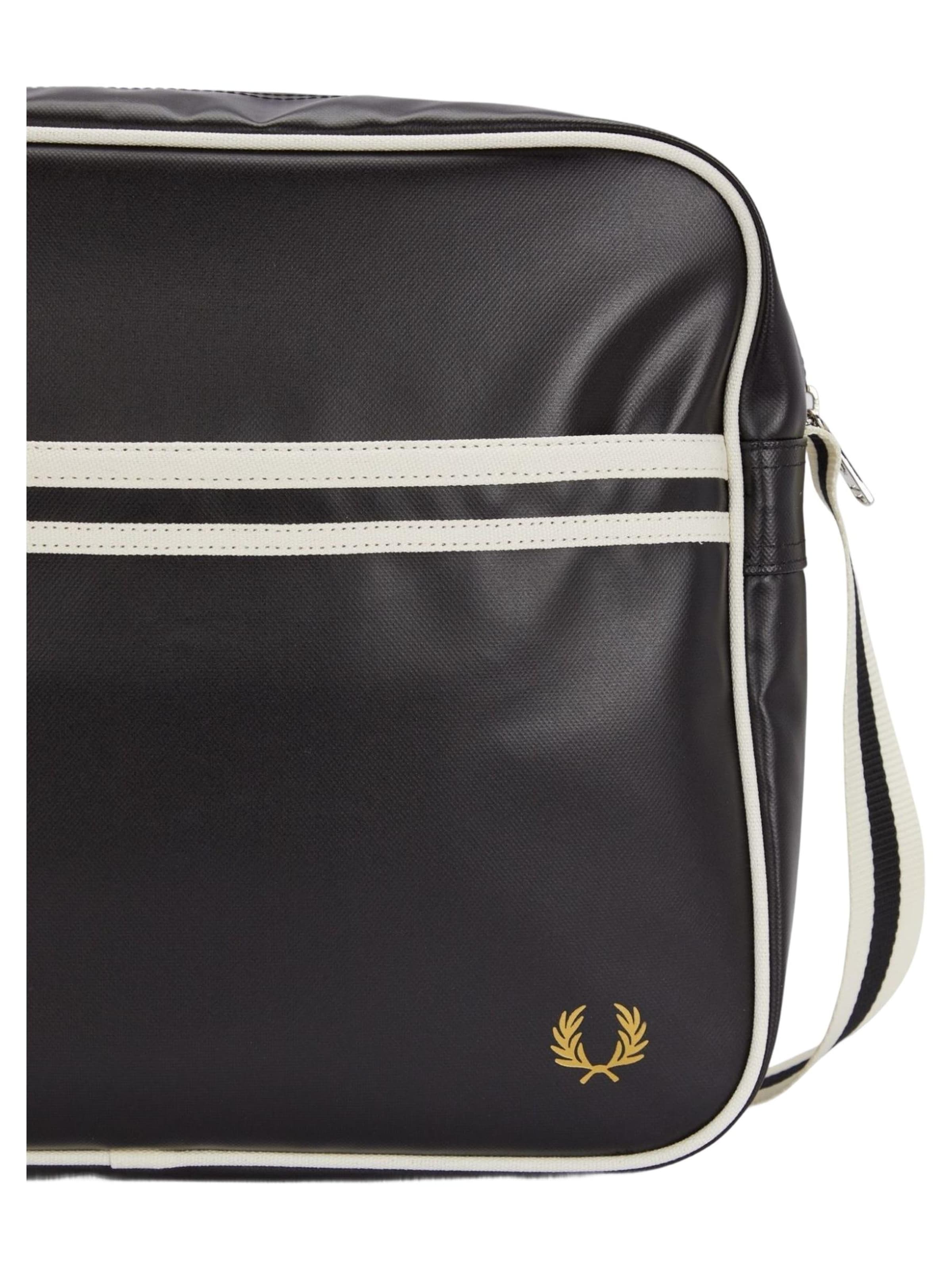 Fred PerryMessenger torba preko ramena 'Bolso fred perry negro franjas asa larga logo bordado' - crna boja
