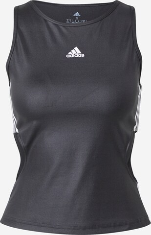 ADIDAS SPORTSWEAR Sport top 'Hyperglam Fitted With Cutout Detail' - fekete: elől