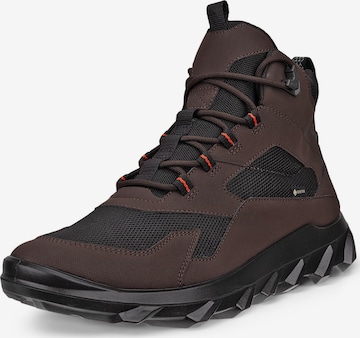ECCO High-Top Sneakers in Brown: front