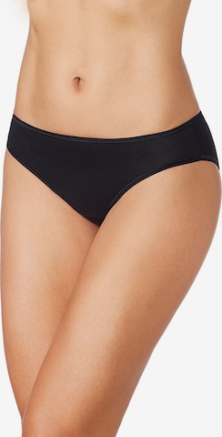 zd ZERO DEFECTS Broekje 'Delia mid waist panty organic cotton' in Zwart: voorkant