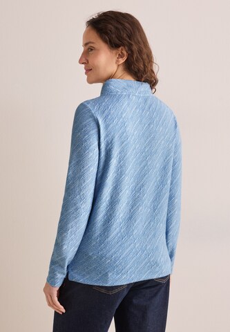 CECIL Shirt mit Diagonalstruktur in Blau
