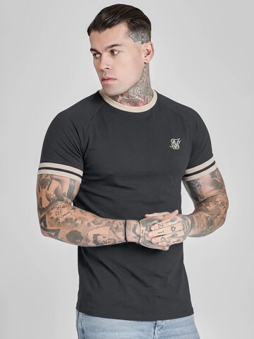 SikSilk Shirt in Zwart: voorkant