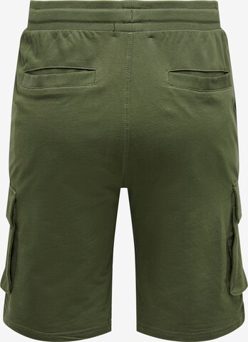 Only & Sons tavaline Klapptaskutega püksid 'KENDRICK', värv roheline