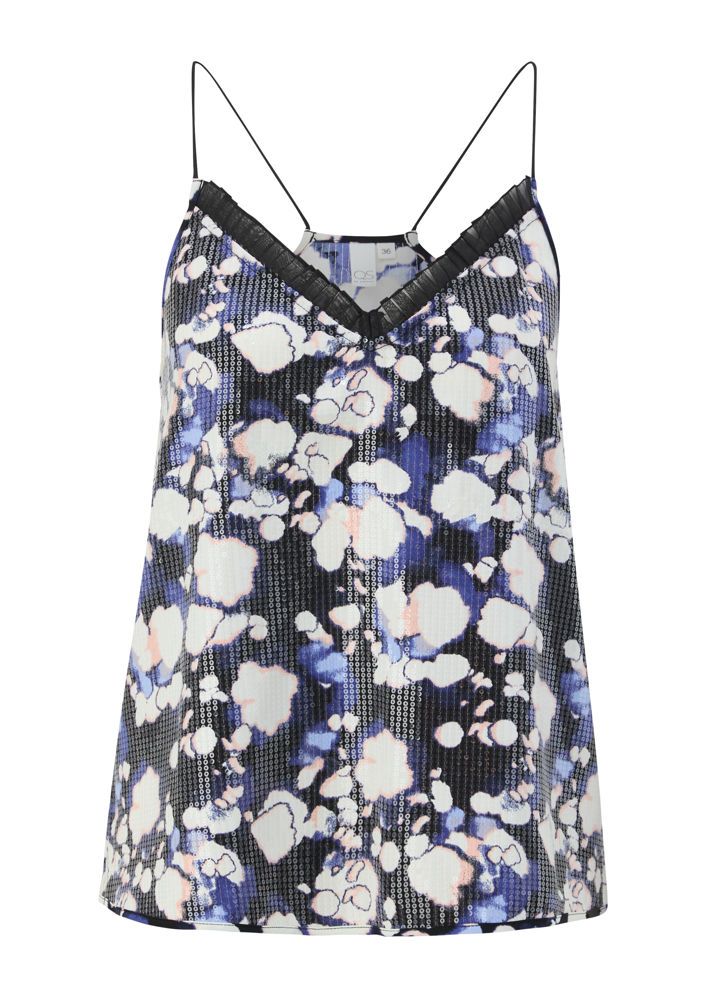 Chemisier QS en noir : devant