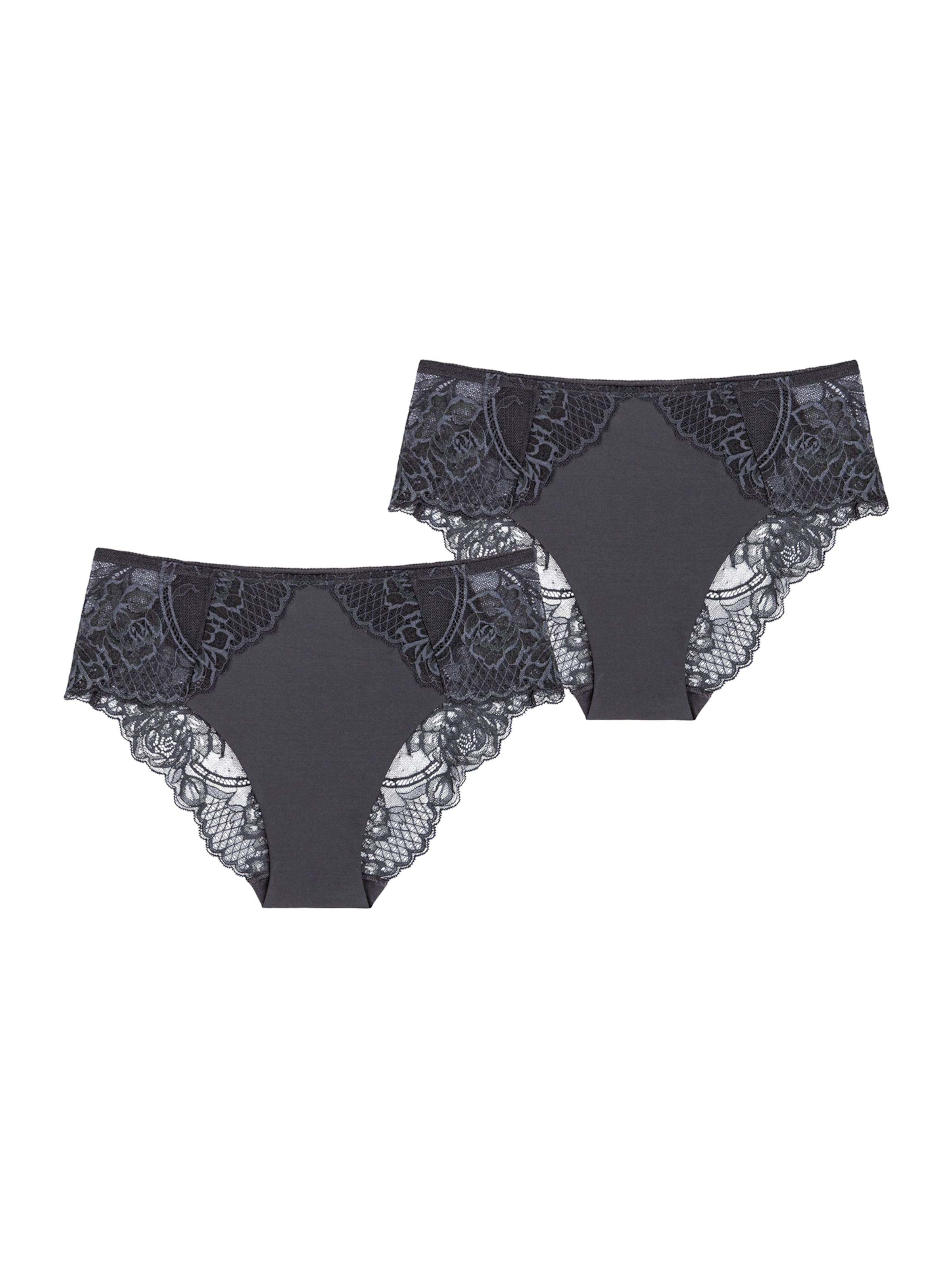 Slip ' Wild Peony Florale ' TRIUMPH en gris : devant