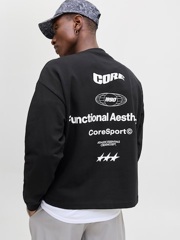 Sweat-shirt 'JCOSIGNAL' JACK & JONES en noir : devant
