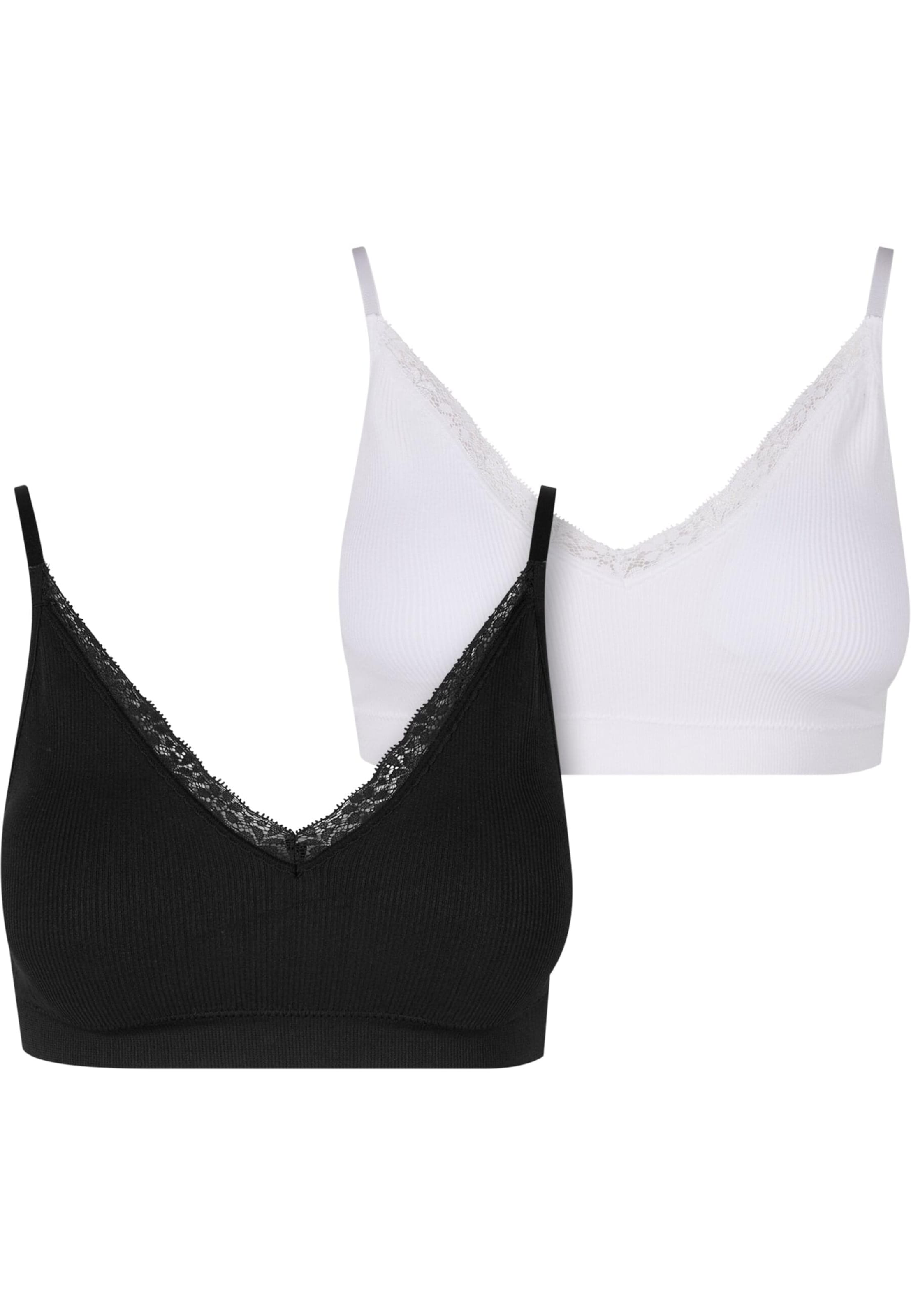 Urban Classics Bustier Melltartó - fekete: elől