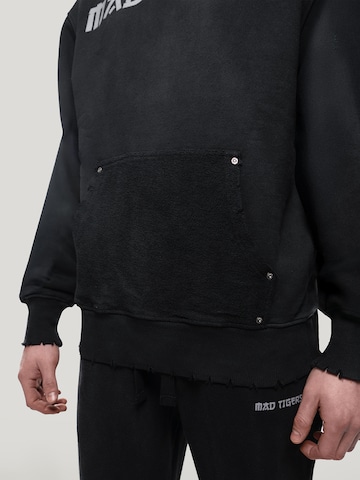 MAD TIGERS Wide Leg Bügelfaltenhose in Schwarz