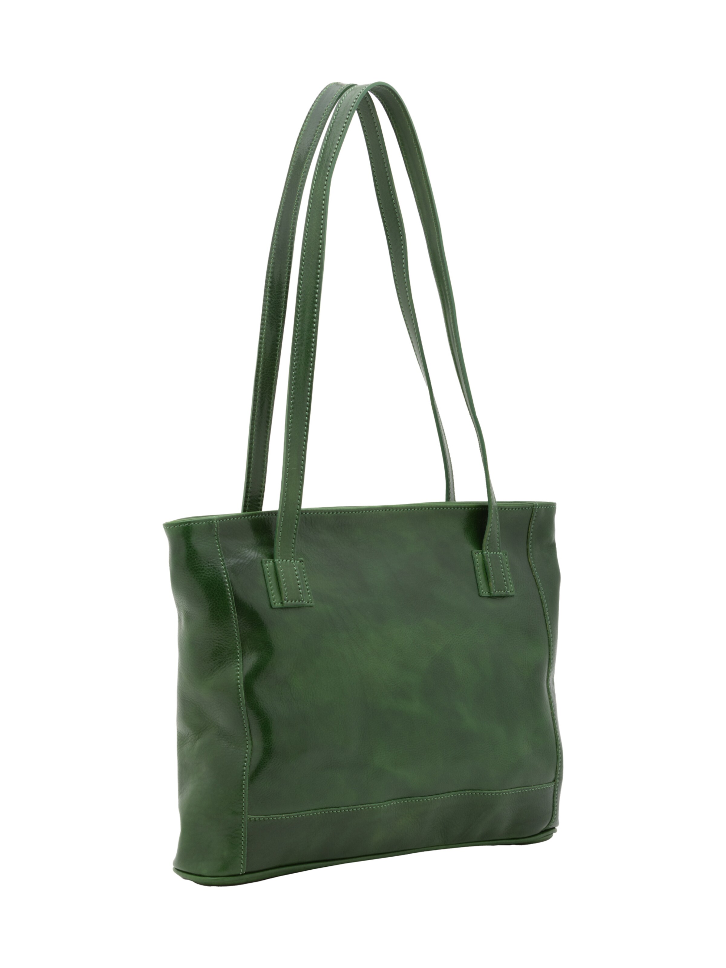 Borsa a spalla 'Borsa a Spalla Donna Cressa Vera Pelle Vacchetta - Chiusura Zip' di I Fratelli in verde