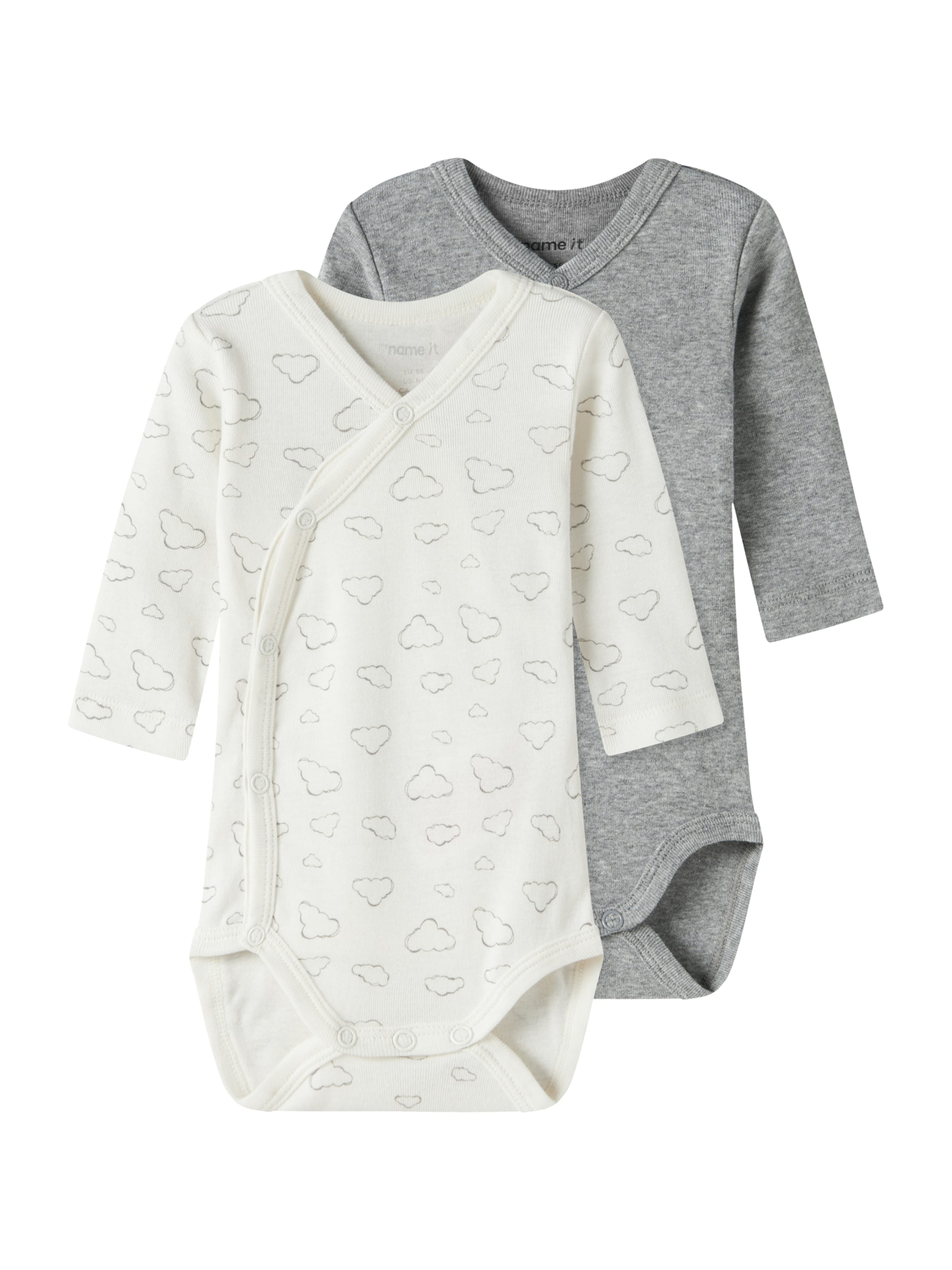 Tutina / body per bambino di NAME IT in grigio: frontale