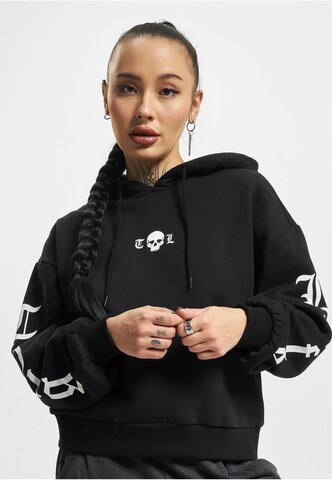 Thug Life Sweatshirt 'Caution' in Black