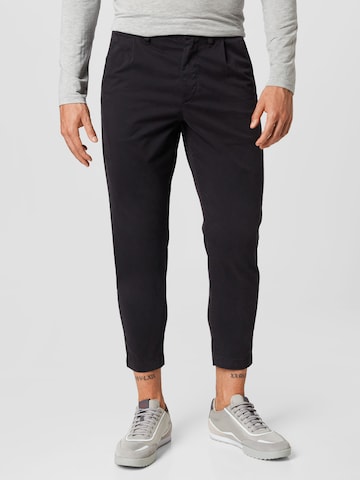 BOSS Slim fit Chino trousers 'Shyne' in Black: front