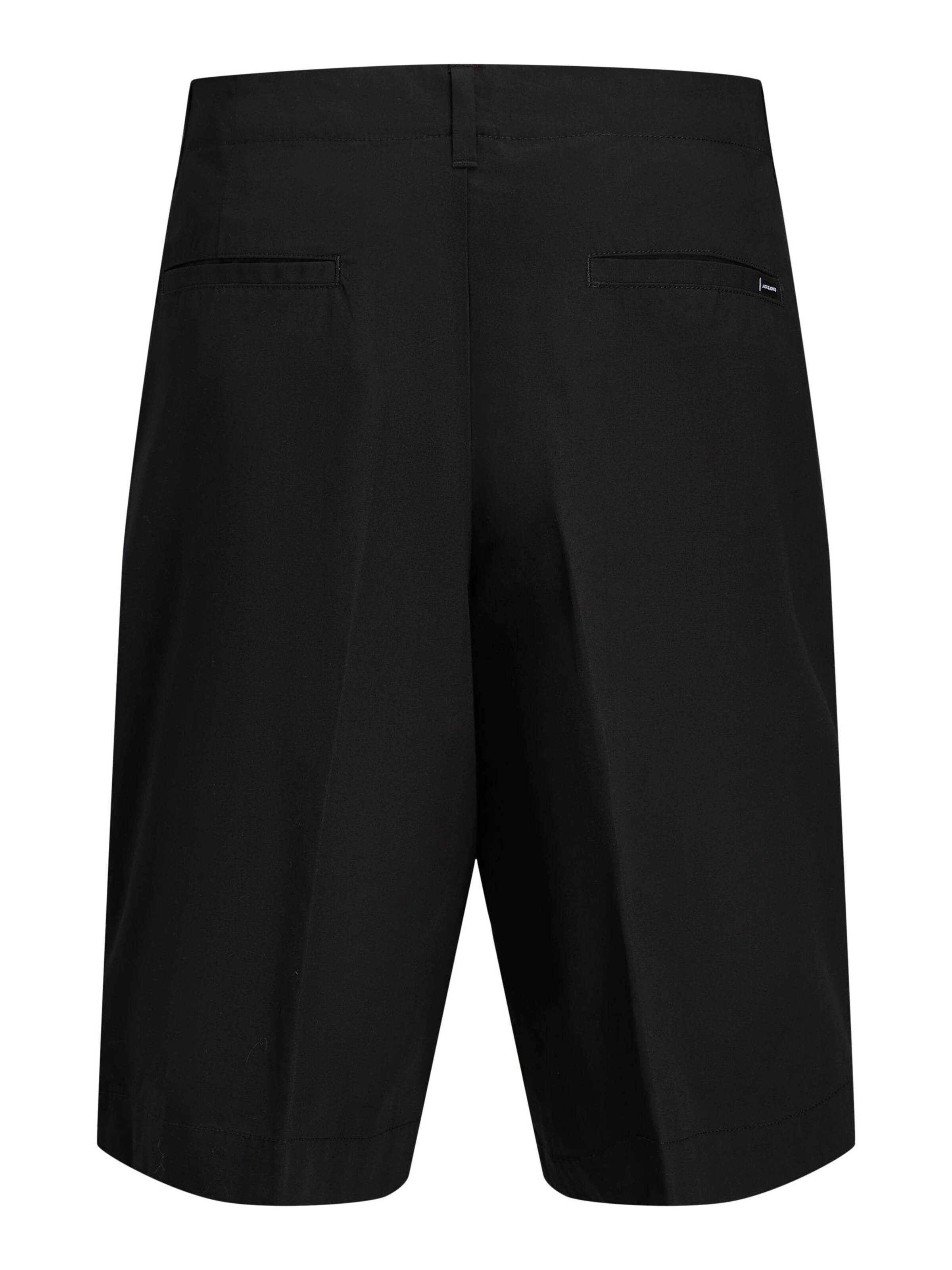 JACK & JONES Loosefit Bukser med lægfolder i sort